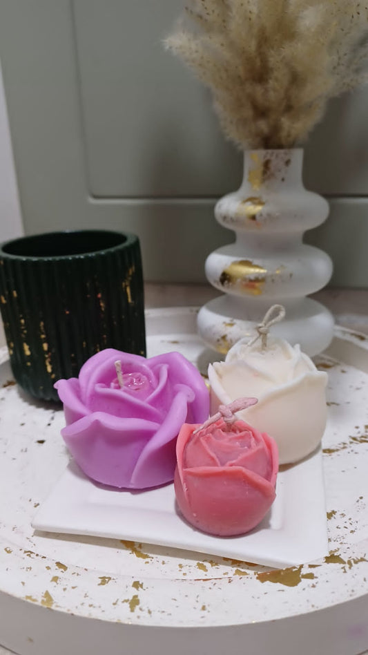 Rose candle  - Colors/Scents are Customizable